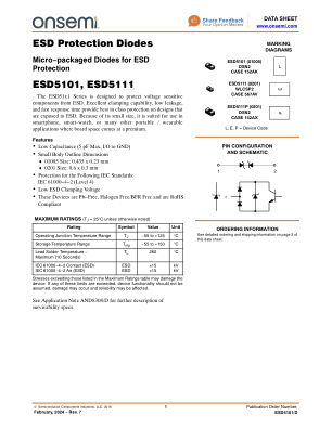 ESD5101 数据手册首页