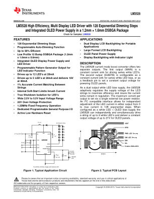 LM3528 数据手册首页