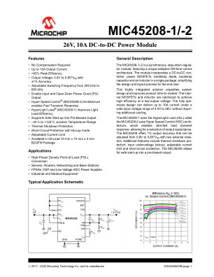 MIC45208-1YMP-TR datasheet cover page
