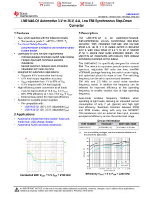 LM61440-Q1 datasheet cover page