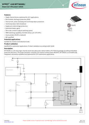 BTT3050EJ datasheet cover page