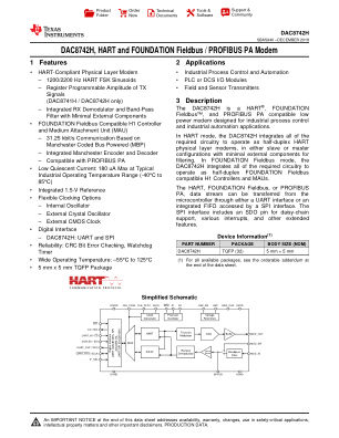 DAC8742H 数据手册首页