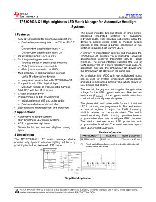 TPS92663A-Q1 datasheet cover page