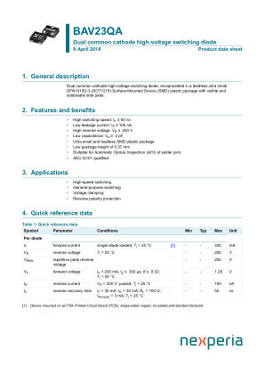 BAV23QAZ datasheet cover page