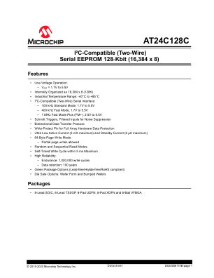 AT24C128C-SSHM-T 数据手册首页