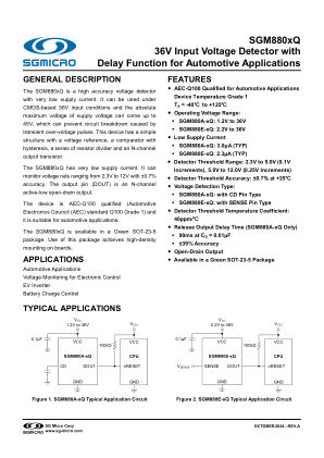 SGM880XQ datasheet cover page