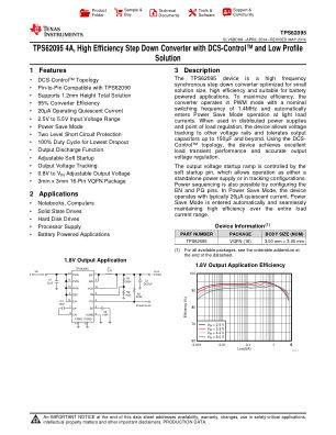 TPS62095 datasheet cover page