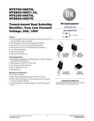NTST20100CT 数据手册首页
