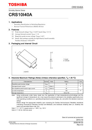 CRS10I40A datasheet cover page