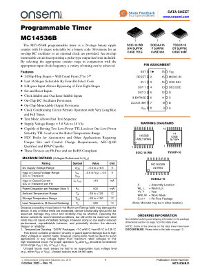 MC14536B 数据手册首页