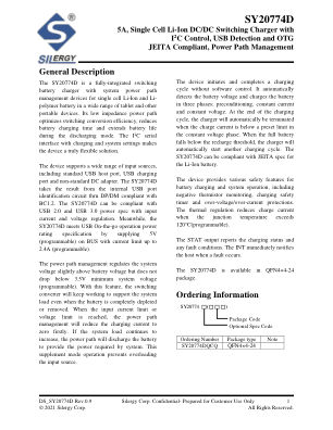 SY20774DQCQ datasheet cover page