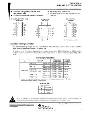 SN74CBT3126 数据手册首页