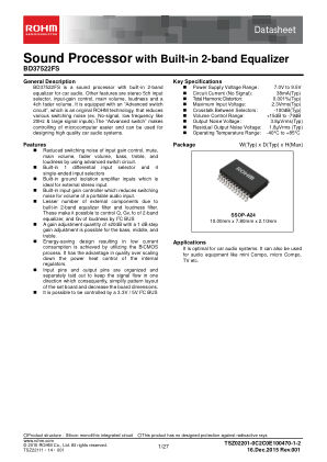 BD37522FS datasheet cover page