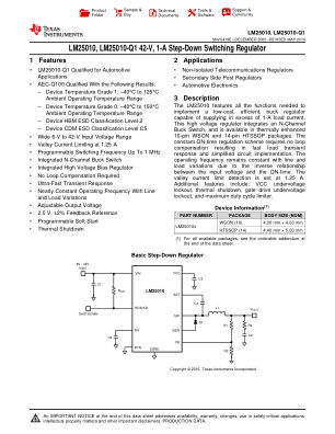 LM25010-Q1 datasheet cover page