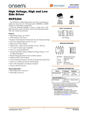 NCP5304 数据手册首页