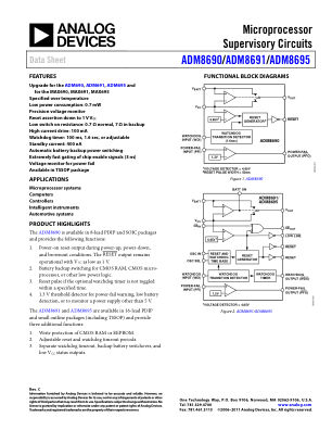ADM8690 数据手册首页