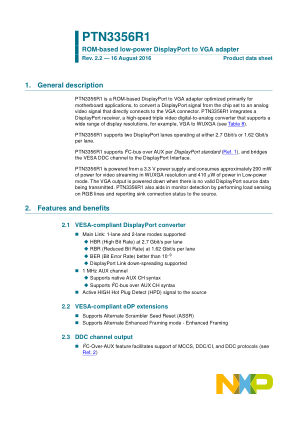 PTN3356R1 datasheet cover page