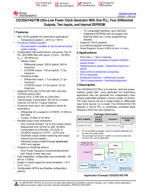 CDCE6214Q1TM datasheet cover page
