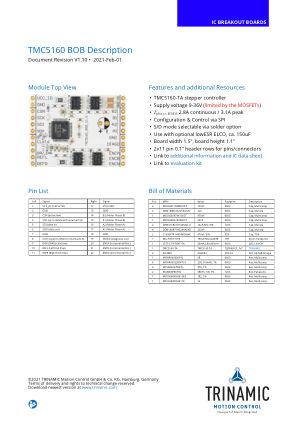 TMC5160-BOB datasheet cover page