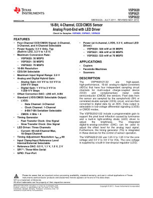 VSP5621 datasheet cover page
