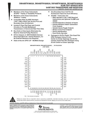SN74ABTH18652A 数据手册首页