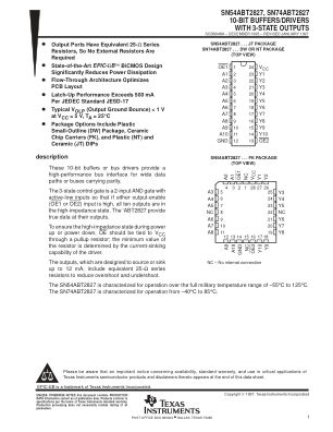 SN74ABT2827 数据手册首页