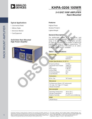 KHPA0206-100WR datasheet cover page