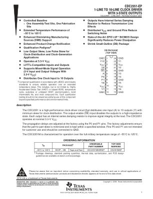 CDC2351-EP datasheet cover page