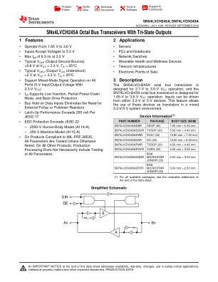 SN74LVCH245A 数据手册首页