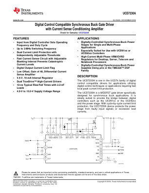 UCD7230A datasheet cover page