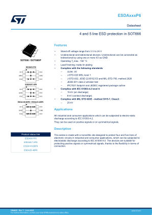 ESDA14V2BP6 数据手册首页