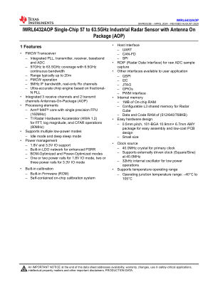 IWRL6432AOP datasheet cover page
