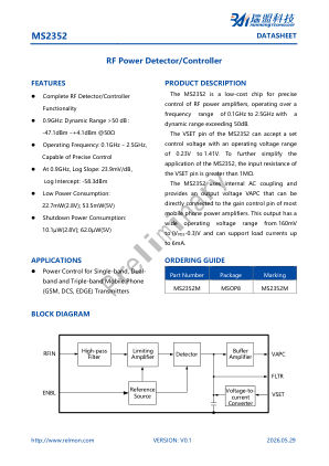 MS2352 datasheet cover page