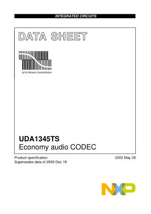 UDA1345TS 数据手册首页