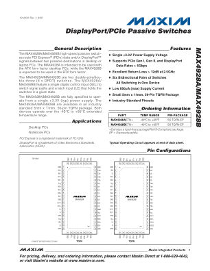 MAX4928A-MAX4928B datasheet cover page