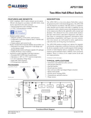 APS11500 datasheet cover page