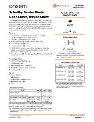 NSR0240V2T1 datasheet cover page