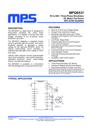 MPQ6531-AEC1 datasheet cover page