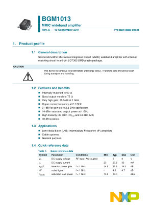 BGM1013 datasheet cover page