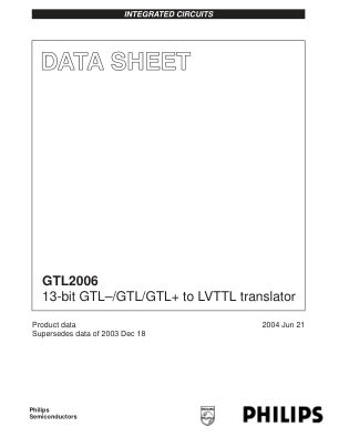 GTL2006 datasheet cover page