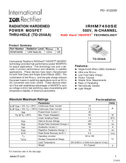 IRHM7450SESCS datasheet cover page