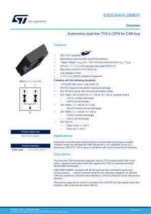 ESDCAN03-2BM3Y datasheet cover page