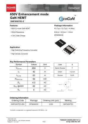 GNP3050TEC-Z 数据手册首页