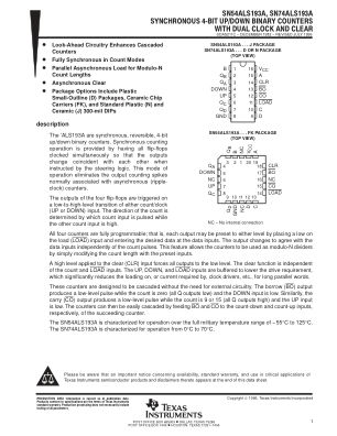SN74ALS193A 数据手册首页