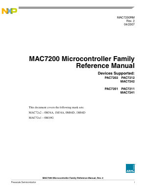 MAC7200RM datasheet cover page