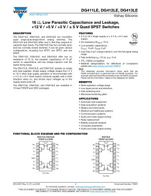 DG411LE 数据手册首页