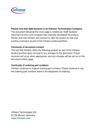 GS66508T datasheet cover page