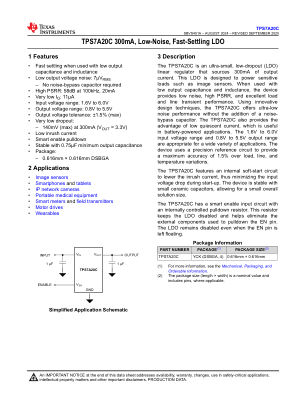 TPS7A20C datasheet cover page