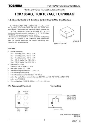 TCK106AG datasheet cover page