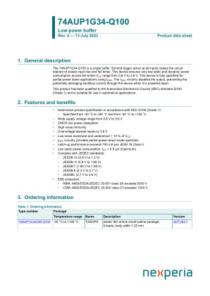 74AUP1G34GW-Q100H datasheet cover page